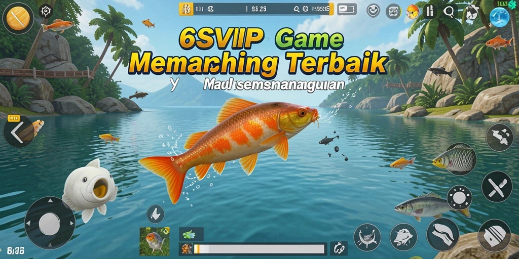 Tampilan gameplay <strong>6SVIP</strong> dengan serunya memancing di lautan.