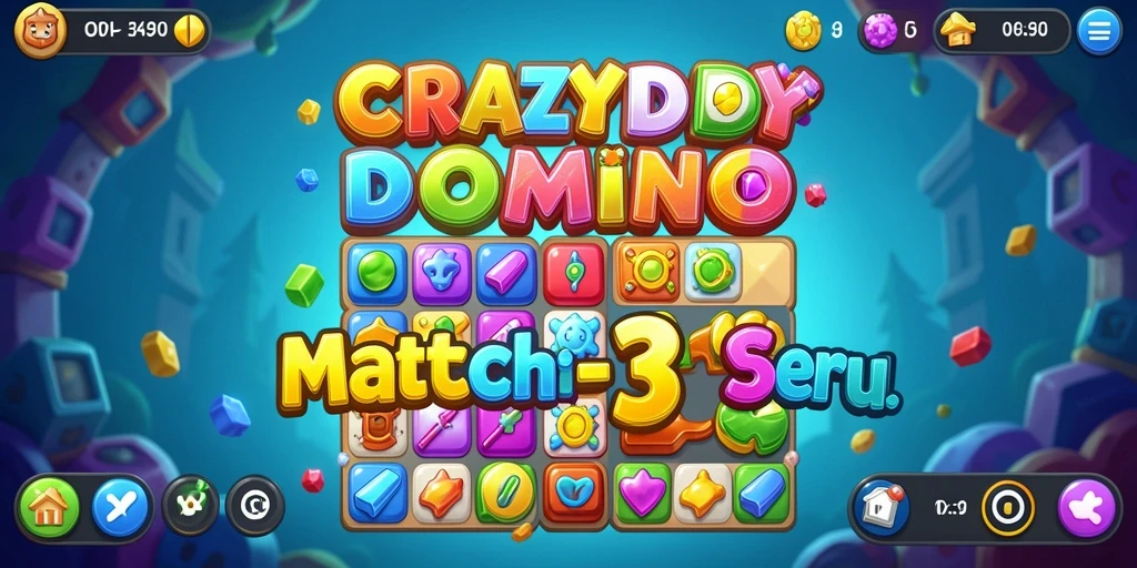 Tangkapan layar gameplay <strong>CRAZYDOMINO</strong> yang seru dan penuh warna.