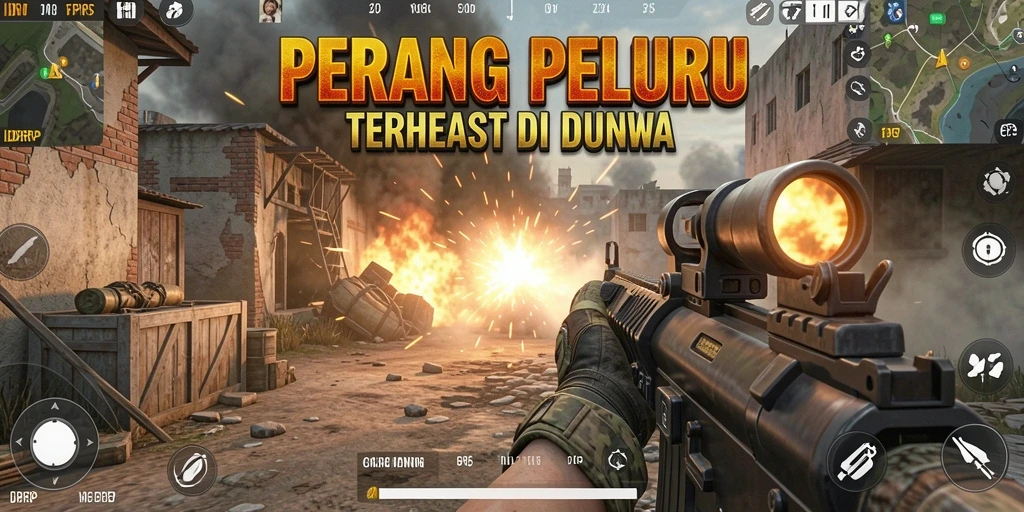 Screenshot IDRRP menampilkan pertempuran intens dalam gameplay FPS.