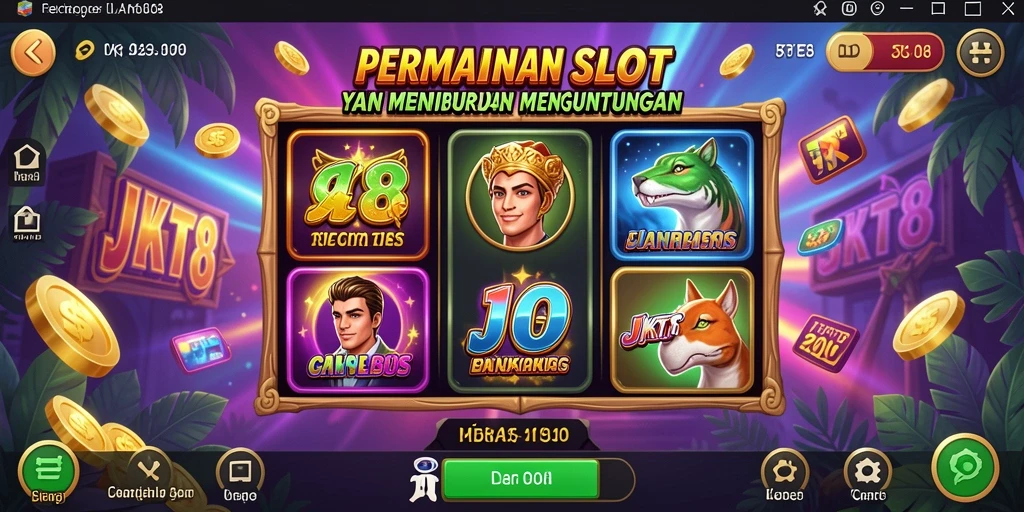 Tampilan menawan dari gameplay Slot JKT8 yang seru.