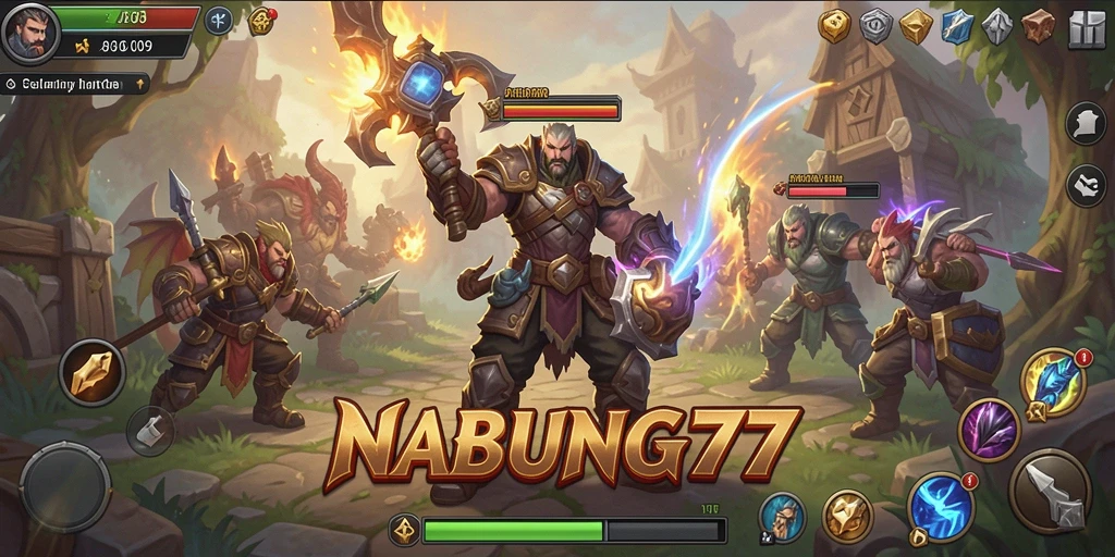 Gameplay seru NABUNG77 dengan grafis memukau dan karakter dinamis.