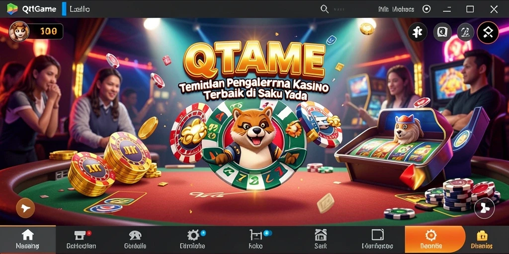 Screenshot utama QTGAME menampilkan gameplay Kasino yang seru dan interaktif.