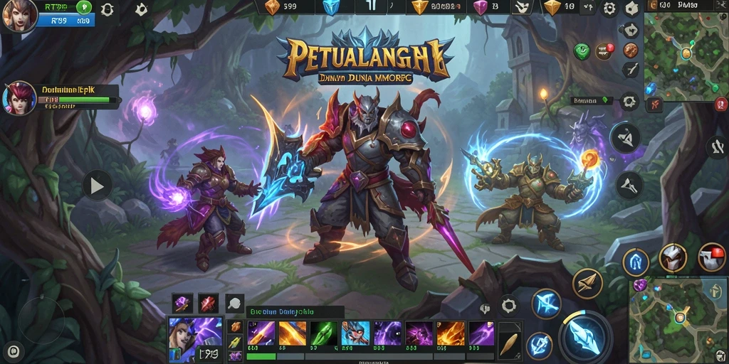 Screenshot gameplay yang menampilkan aksi seru di RT99 MMORPG.