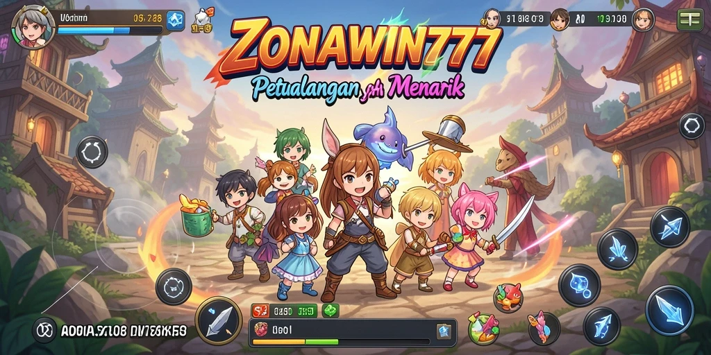 Screenshot ZONAWIN777 menampilkan karakter anime dan pertempuran yang seru.